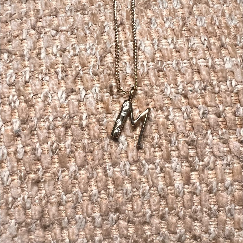 Target Gold 'M' Pendant Necklace